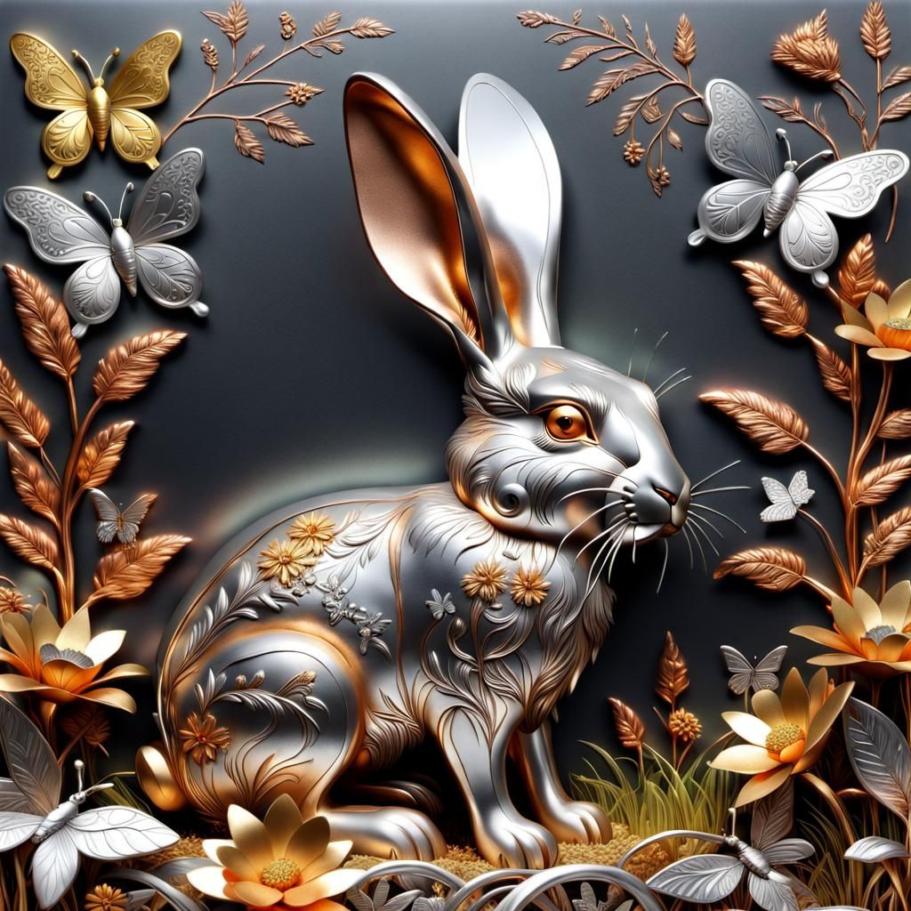 Metallic Rabbit artwork (Crystal Clear XL)
