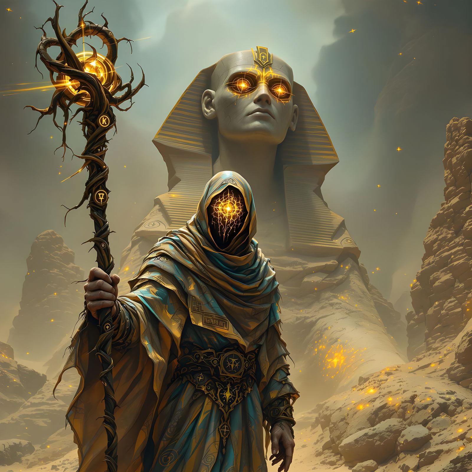 Visionary Blind Prophet in Shattered Splendor