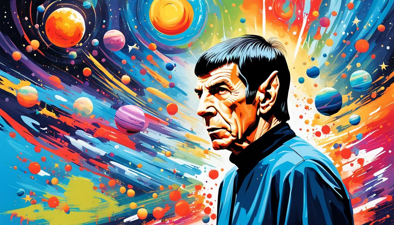 Mr. Spock in Vibrant Graffiti Art Style