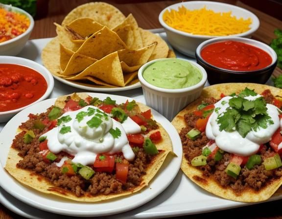 Mexican Buffet in Expressionist Style