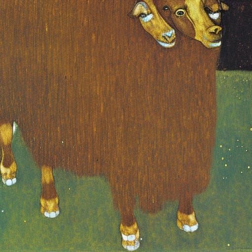 Surreal Blockade with Goats at the Olympics: Klimt-Repin Sty...