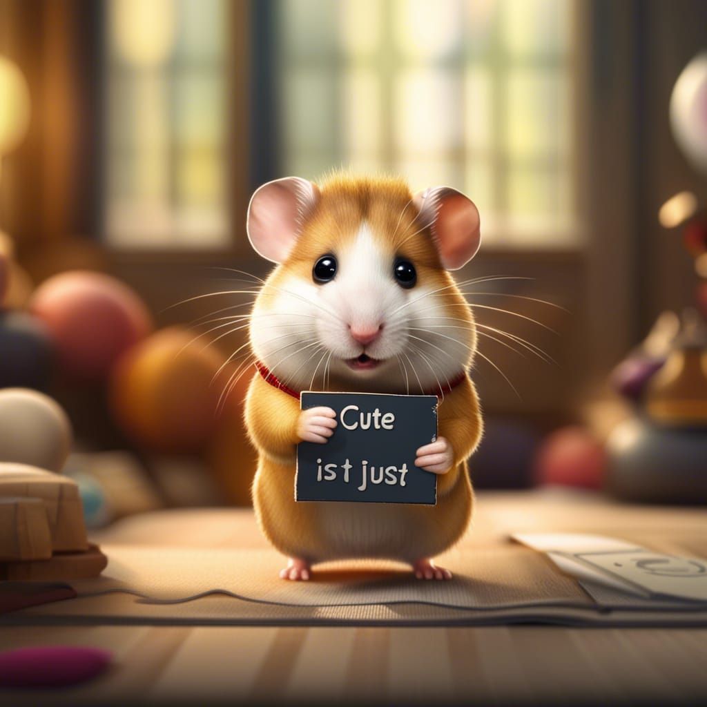 Adorable Hamster Reveals a Cute Message