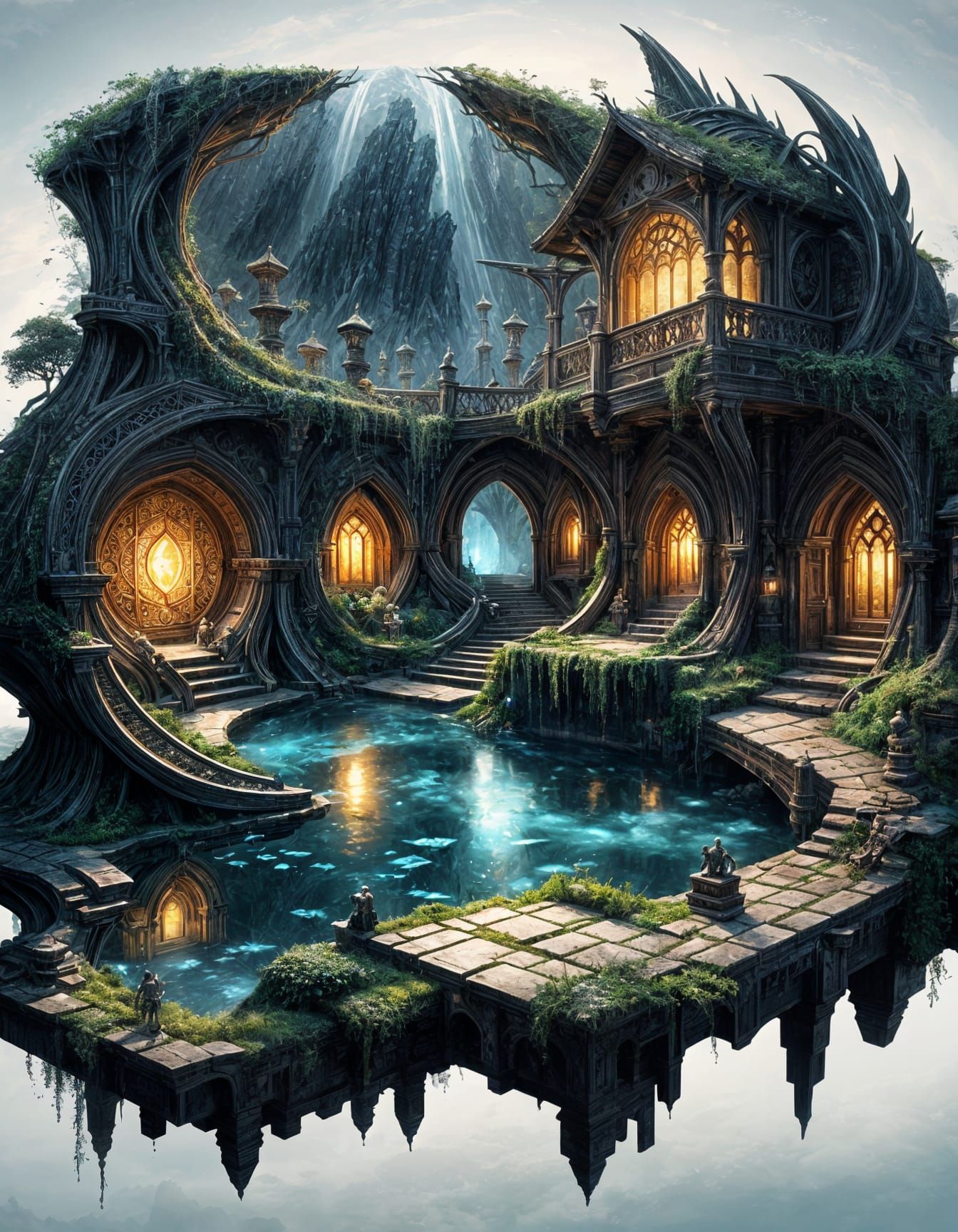 Mysterious Fantasy Art with Dynamic Lighting