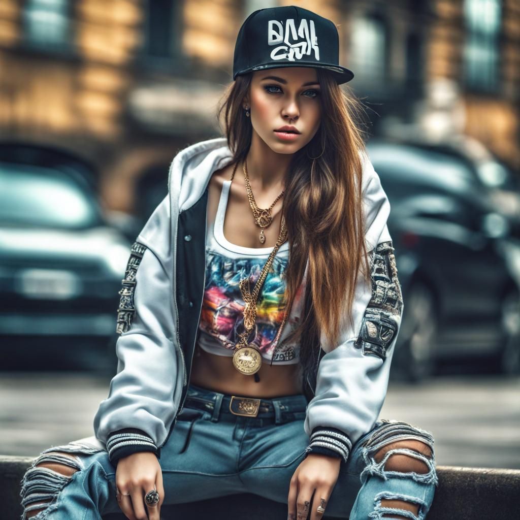 Hip Hop Fashion Girl in 4K HDR