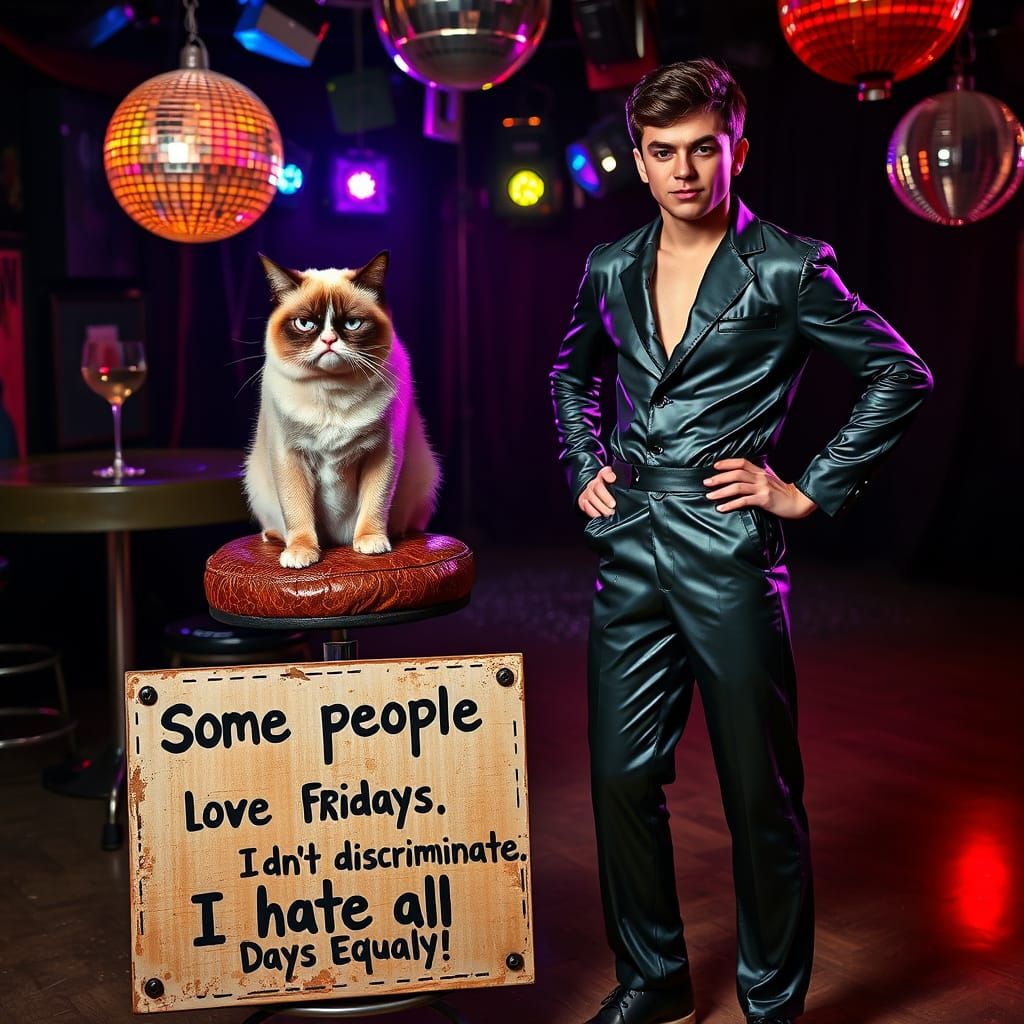 Disco Cat Sasses Fridays with a Retro Flair