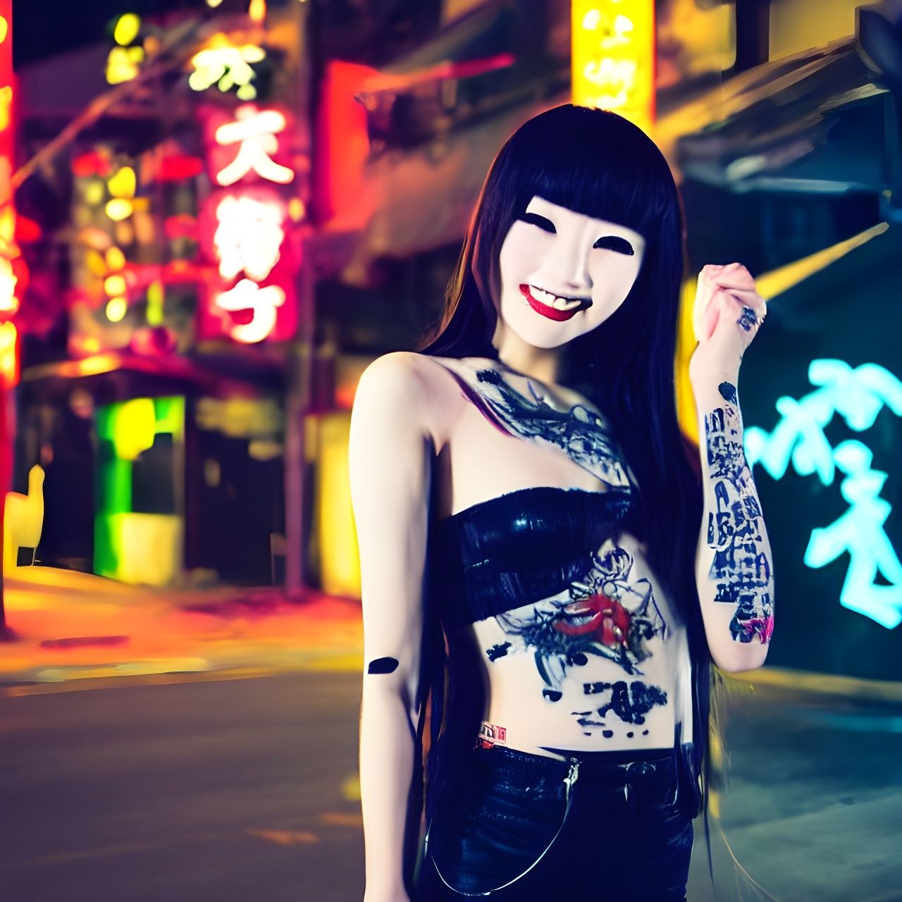 Asian goth girl
