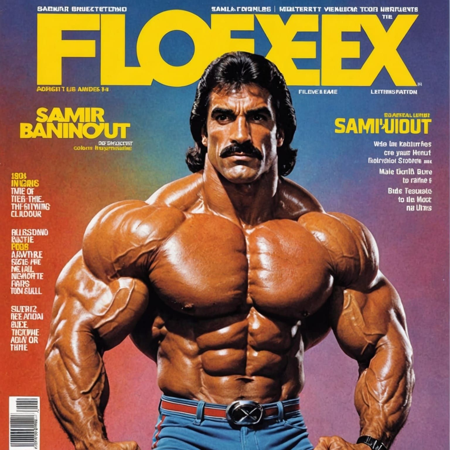 Flex Magazine, March, 1984; Bodybuilding Magazine; Samir Bannout (Cover)