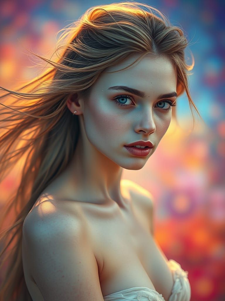 Ethereal Being in Hyperrealistic Style