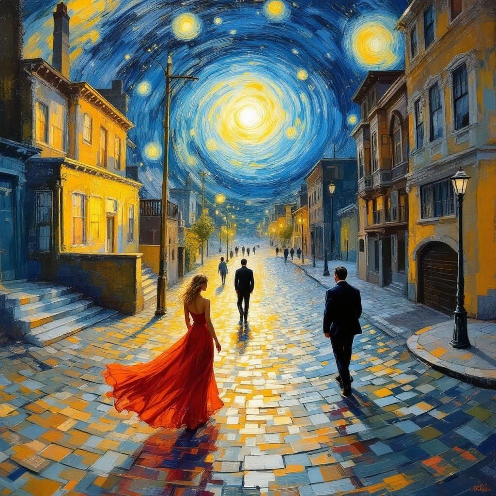 Vertigo in Oils: Swirling Impasto Impression