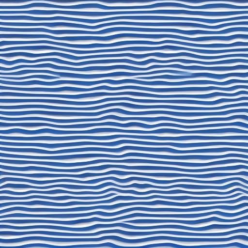 Geometric Blue and White Wave Pattern