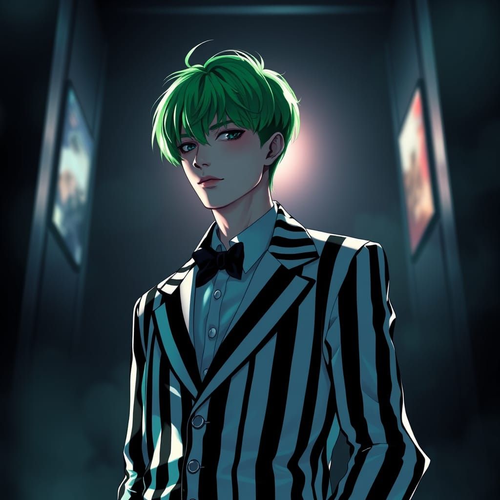 K-Pop Idol in Beetlejuice-Inspired Beetlejuice Attire
