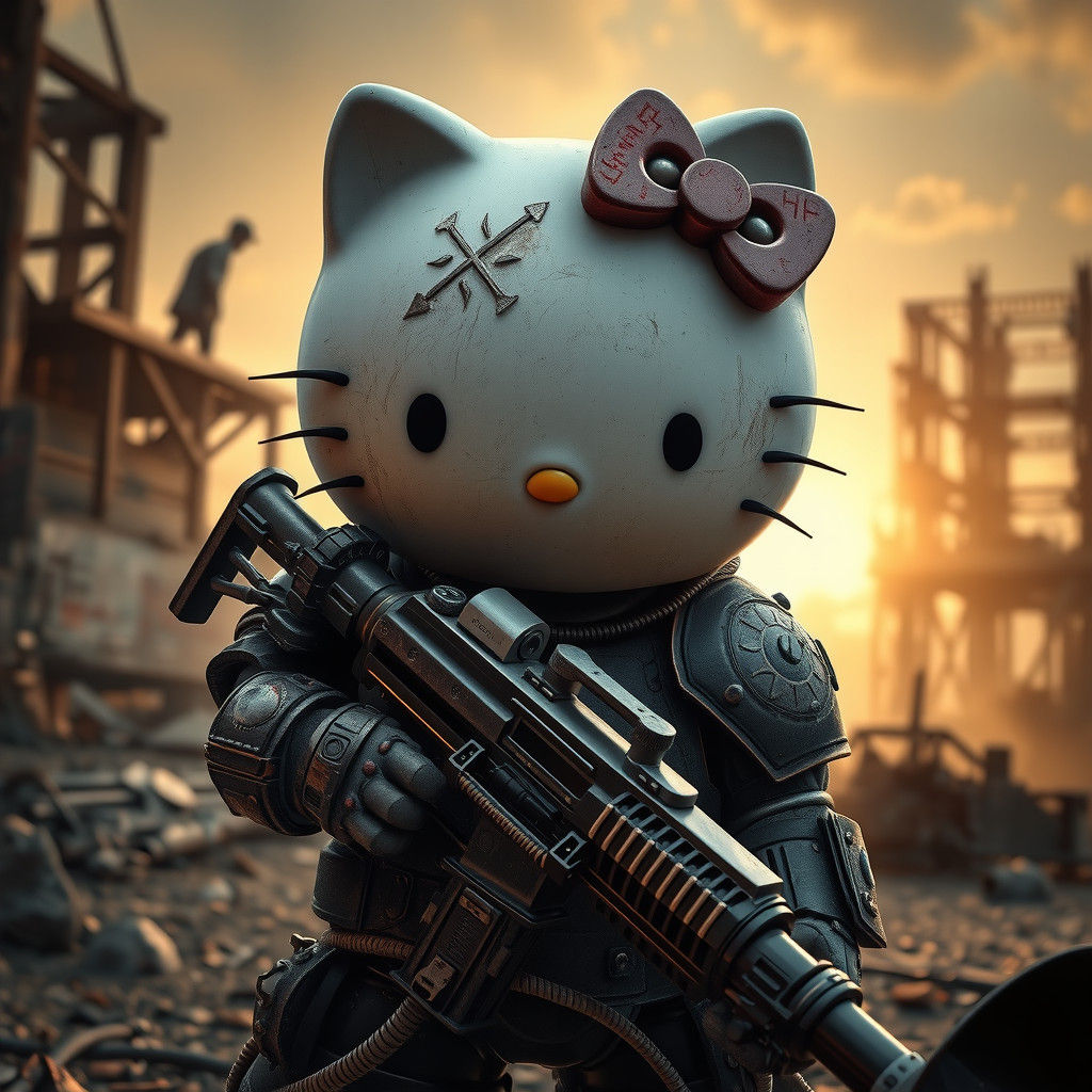 Hello Kitty conquers the wastelands. Hardcore mod