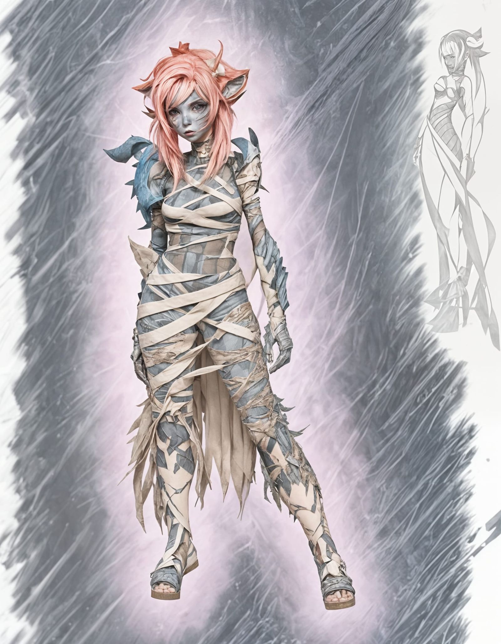 Gwen Tennyson as a Monster Girl in Anime Style