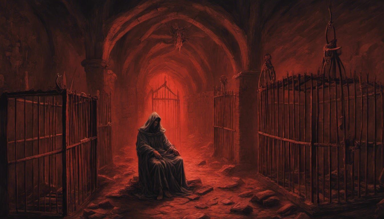 Medieval Torture Chamber in Dark Horror Art Style