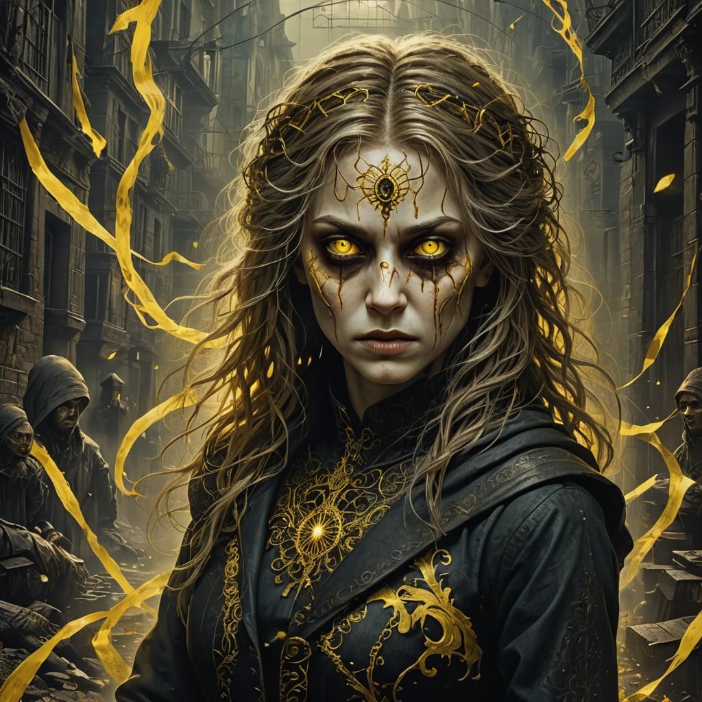 Terrifying Soul Thief Movie Poster, Detailed Matte Painting