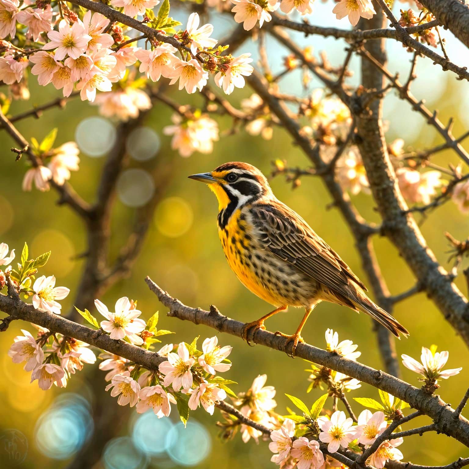 Meadowlark in Springtime: A Cinematic Film Still