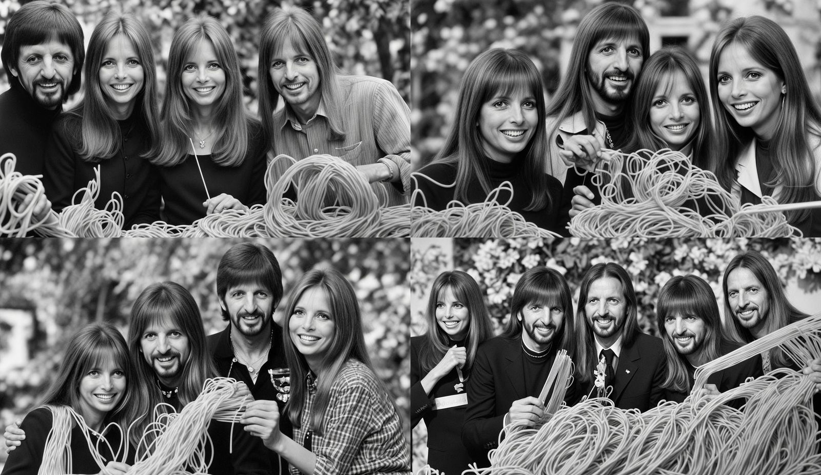 Ringo Starr and Barbara Bach Share Spaghetti