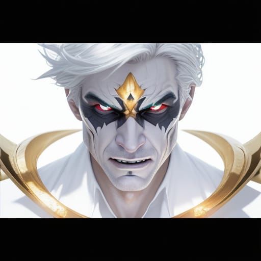 Menacing Figure with Intense Energy in Dramatic Lighting