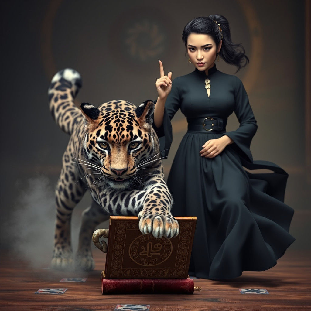 Leopard vs Book: Teacher Intervenes in Digital Art