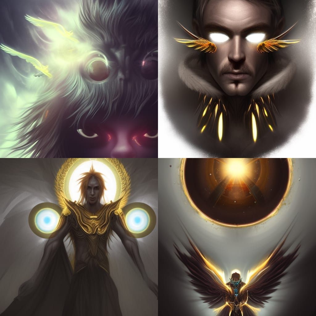 Fantasy Character with Mismatched Eyes, Detailed Digital Art