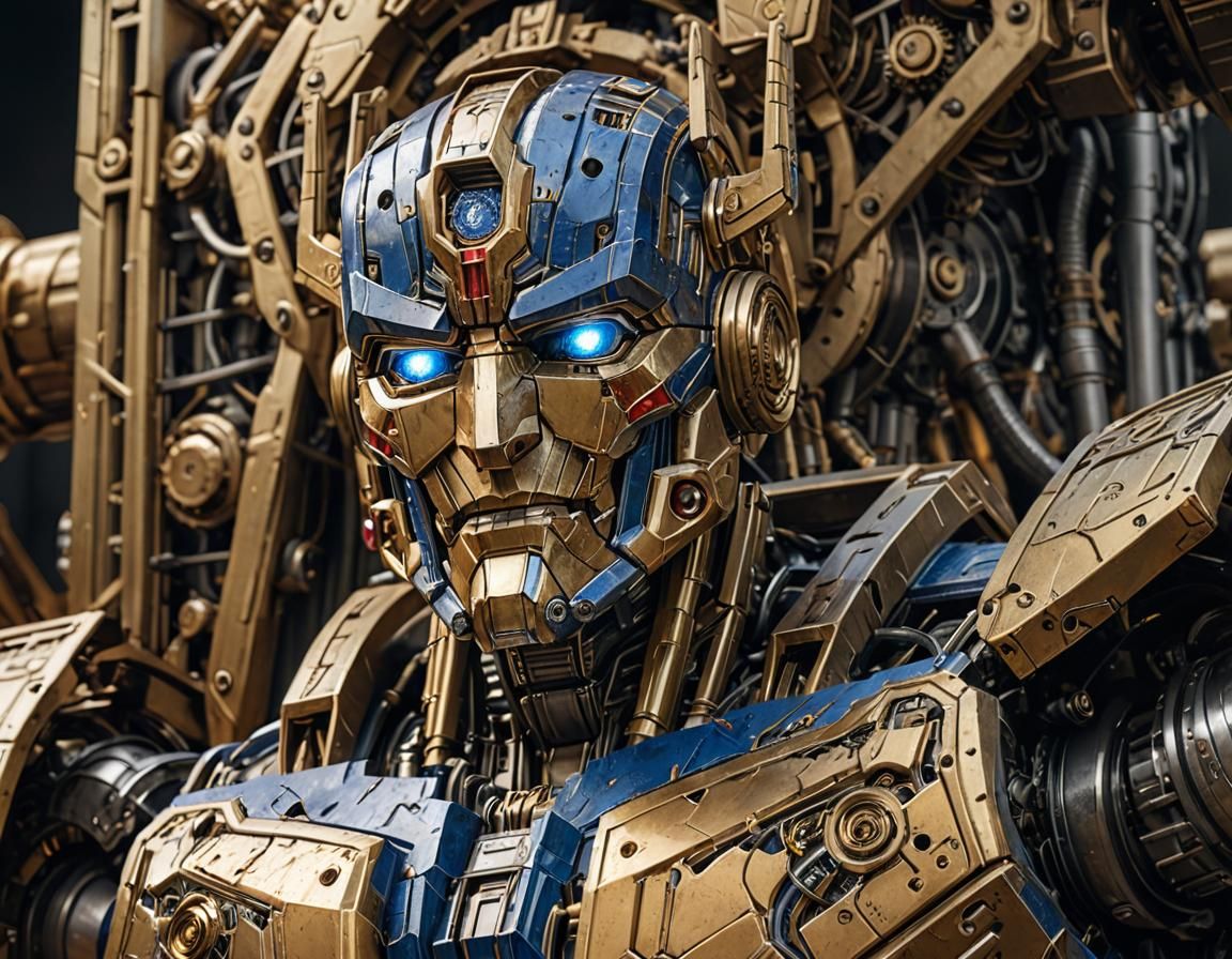 Optimus Prime and Vitruvian Man Concept Art