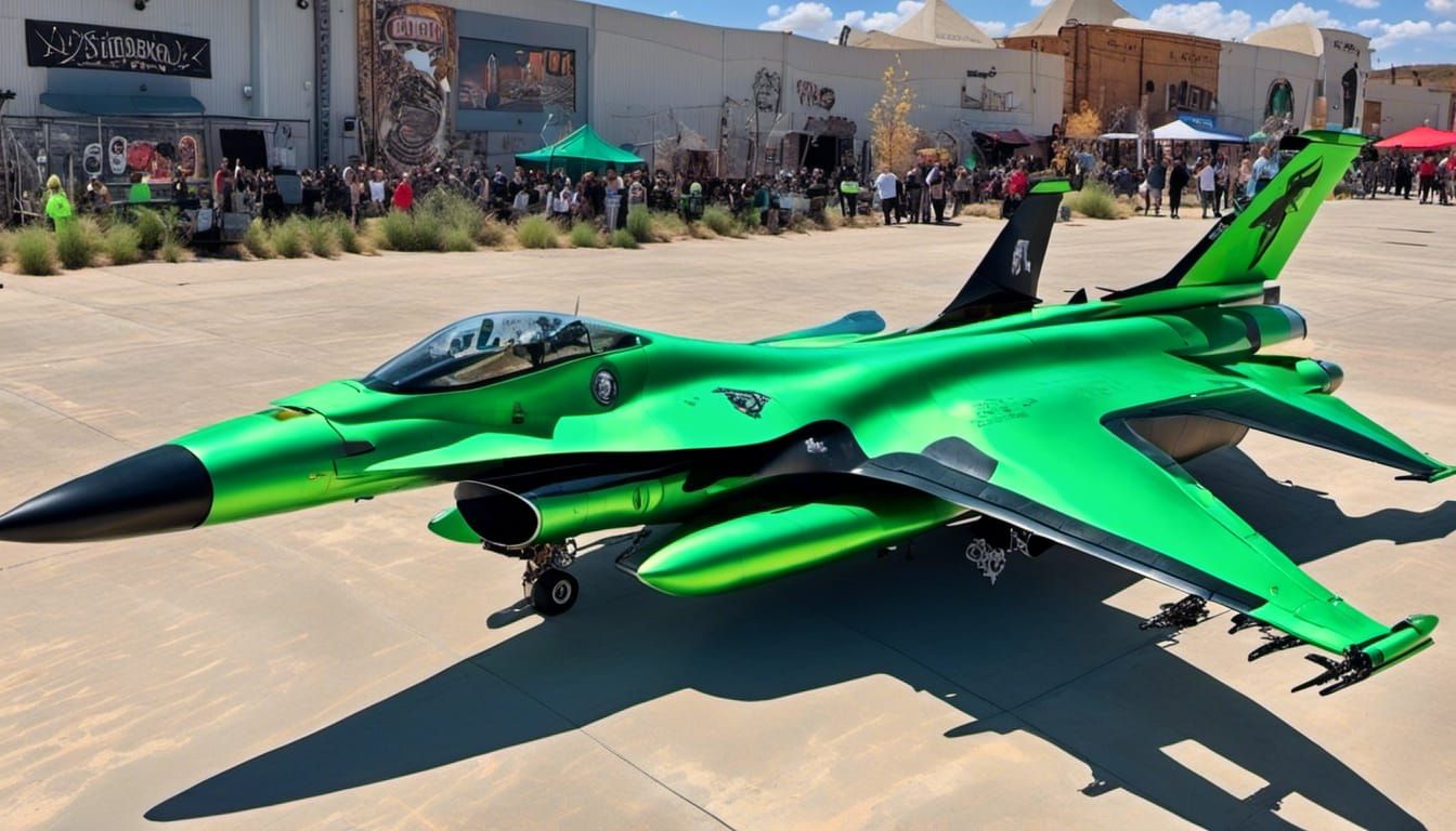 Futuristic F-16 fighter jet.