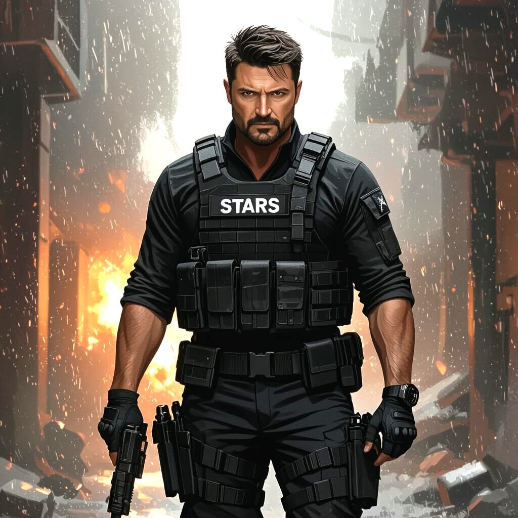 Chris Redfield Tactical Gear Portrait