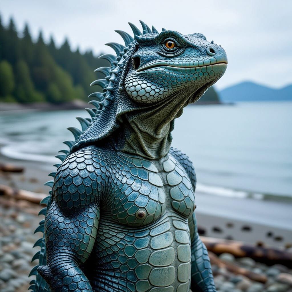 Aquatic Reptilian Humanoid on Vancouver Island