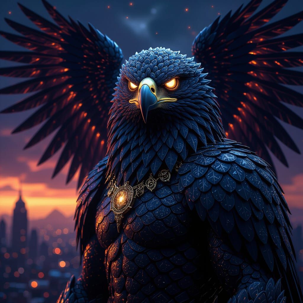 Alien CryptoPunk Overlord in Mythic Digital Sky