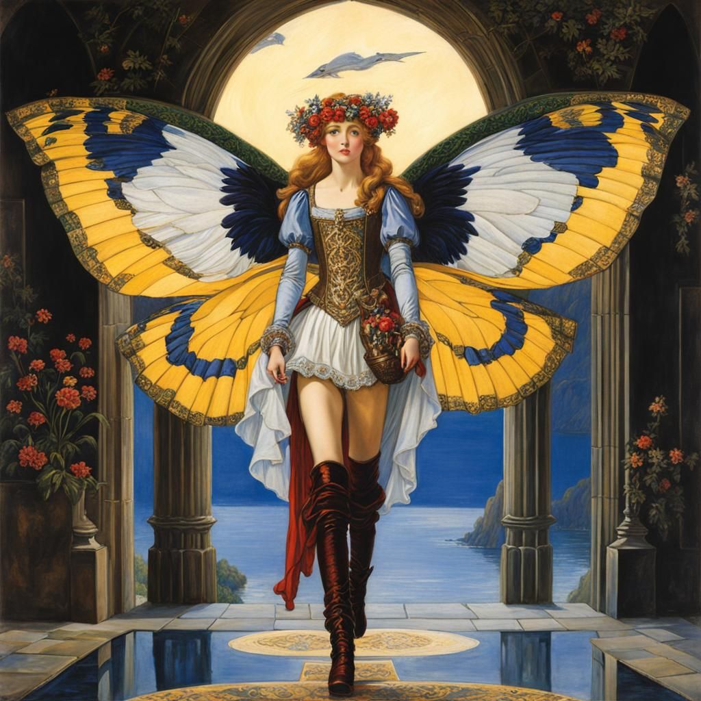 Ethereal Medieval Maiden in Regency Splendor