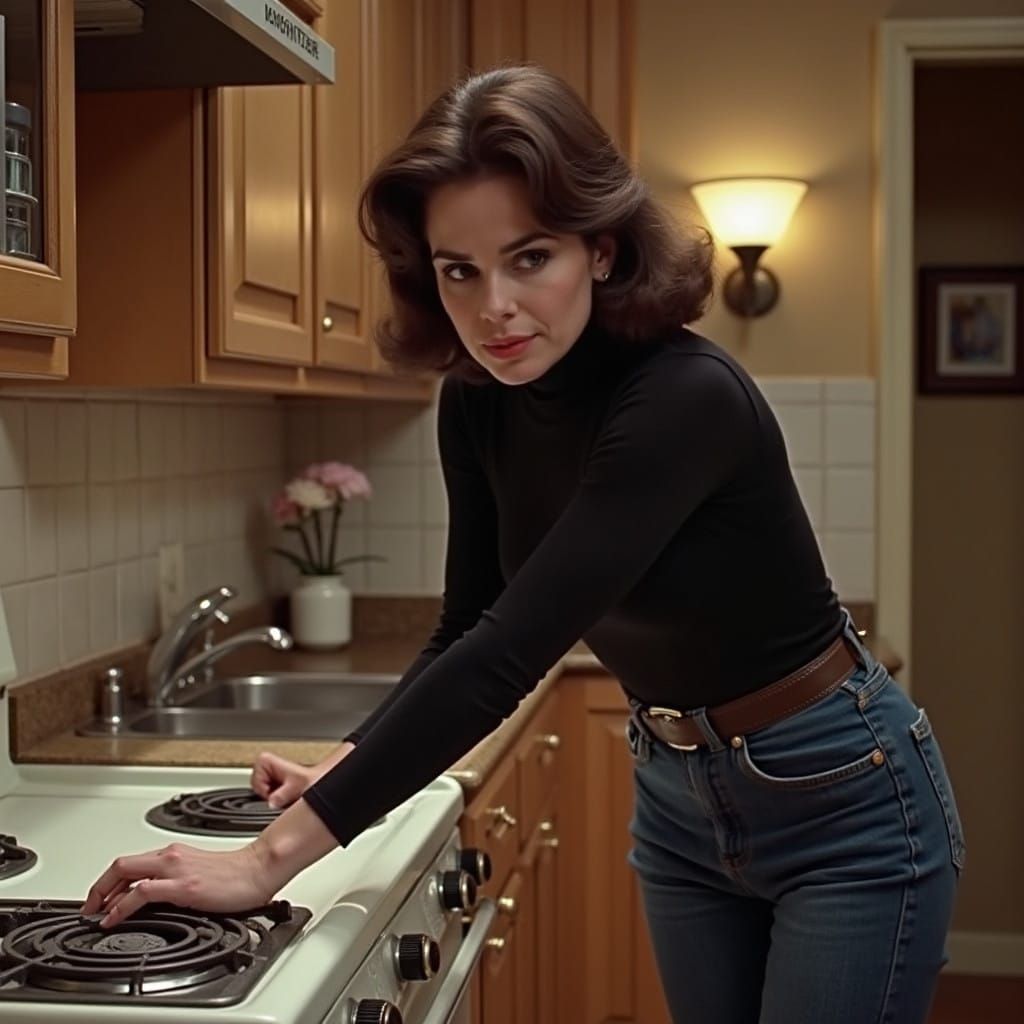 Rhoda Morganstern in 1970s Apartment, Norman Rockwell Style