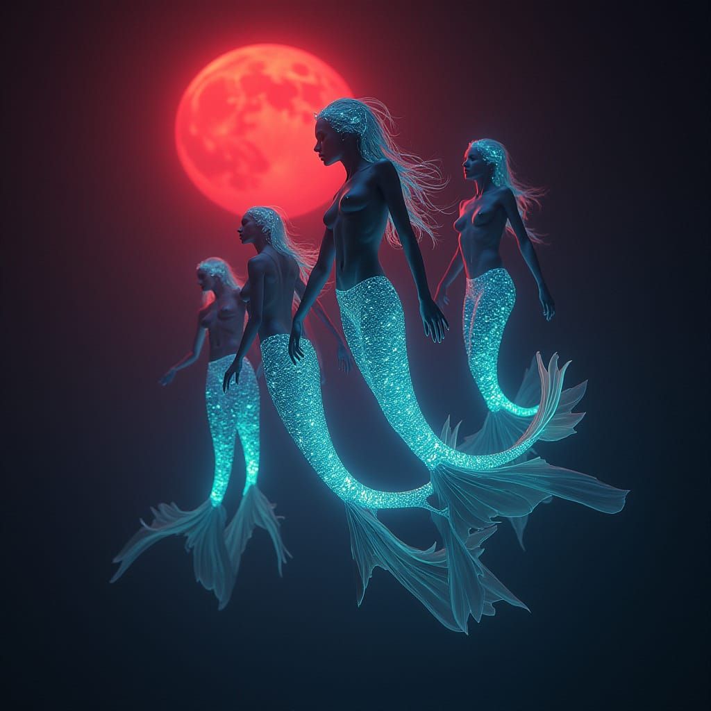 Electric Mermaids in Space: A Digital Rendering