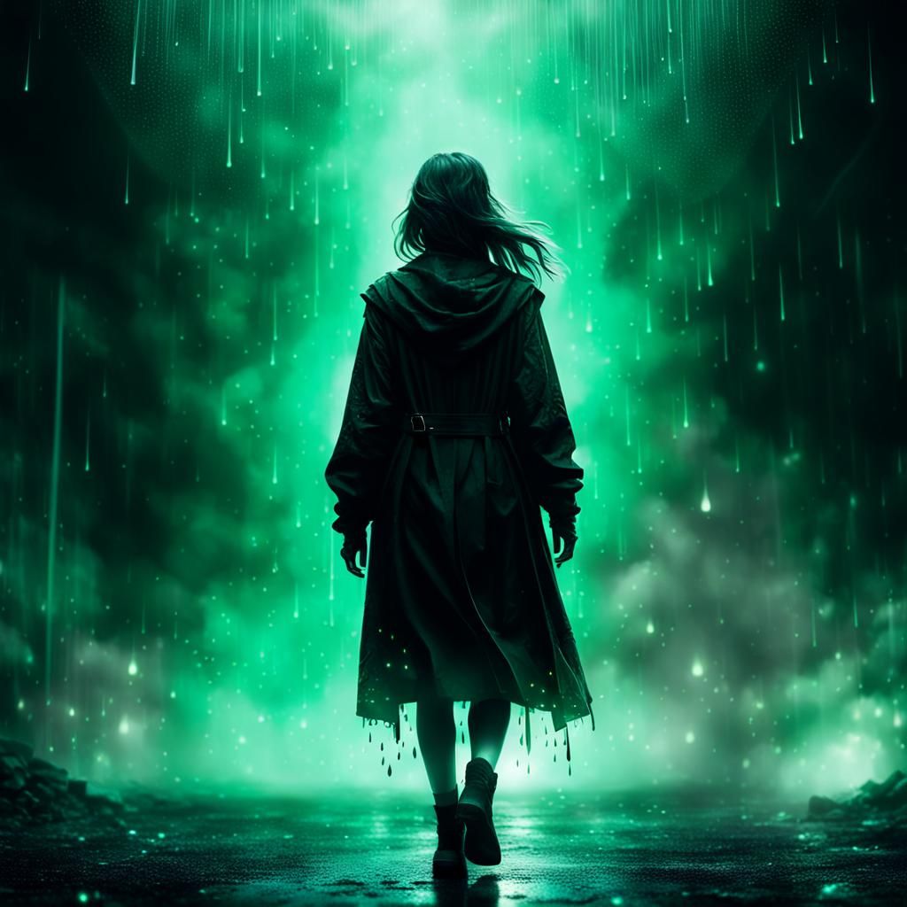 Girl Walks into Dark Void with Magic