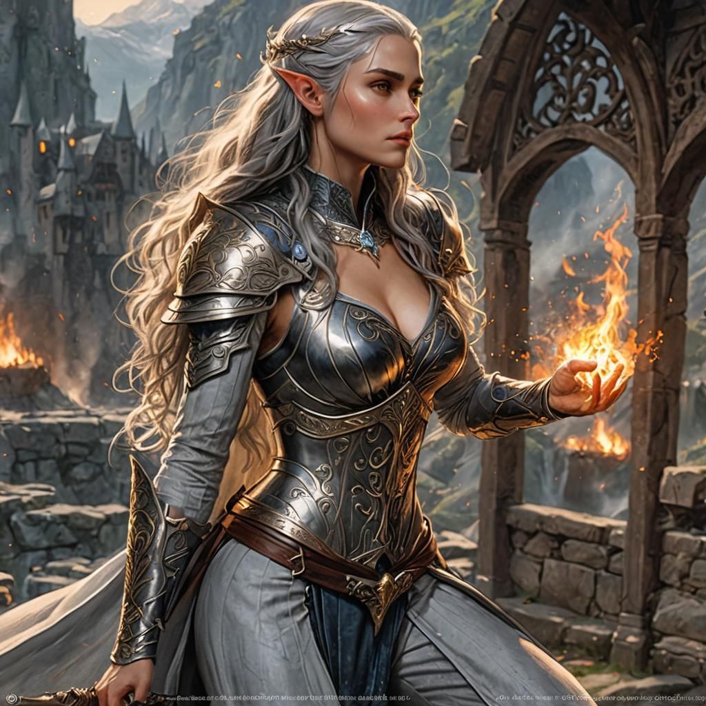 Nerdanel the Elf: Detailed Fantasy Art Sculpture