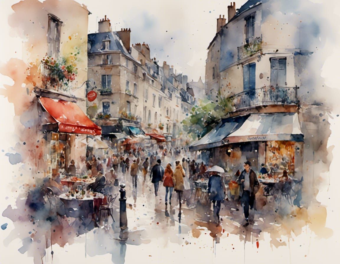 Montmartre Watercolour Painting