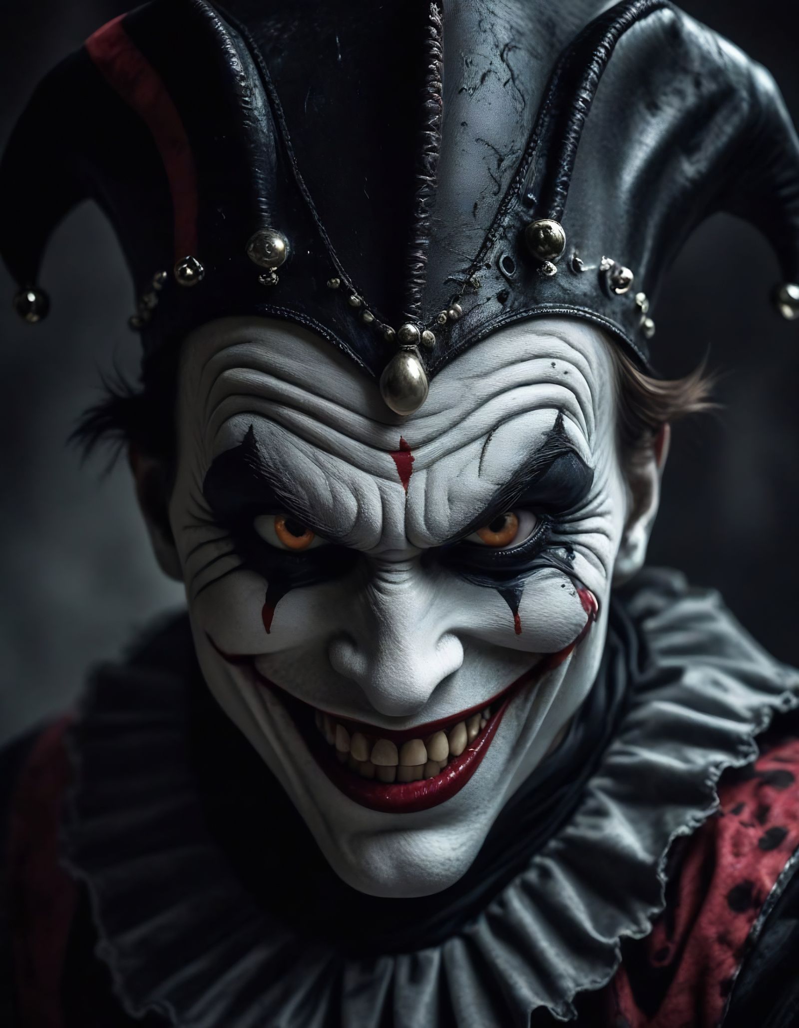 Dark Harlequin in a Malevolent Grin