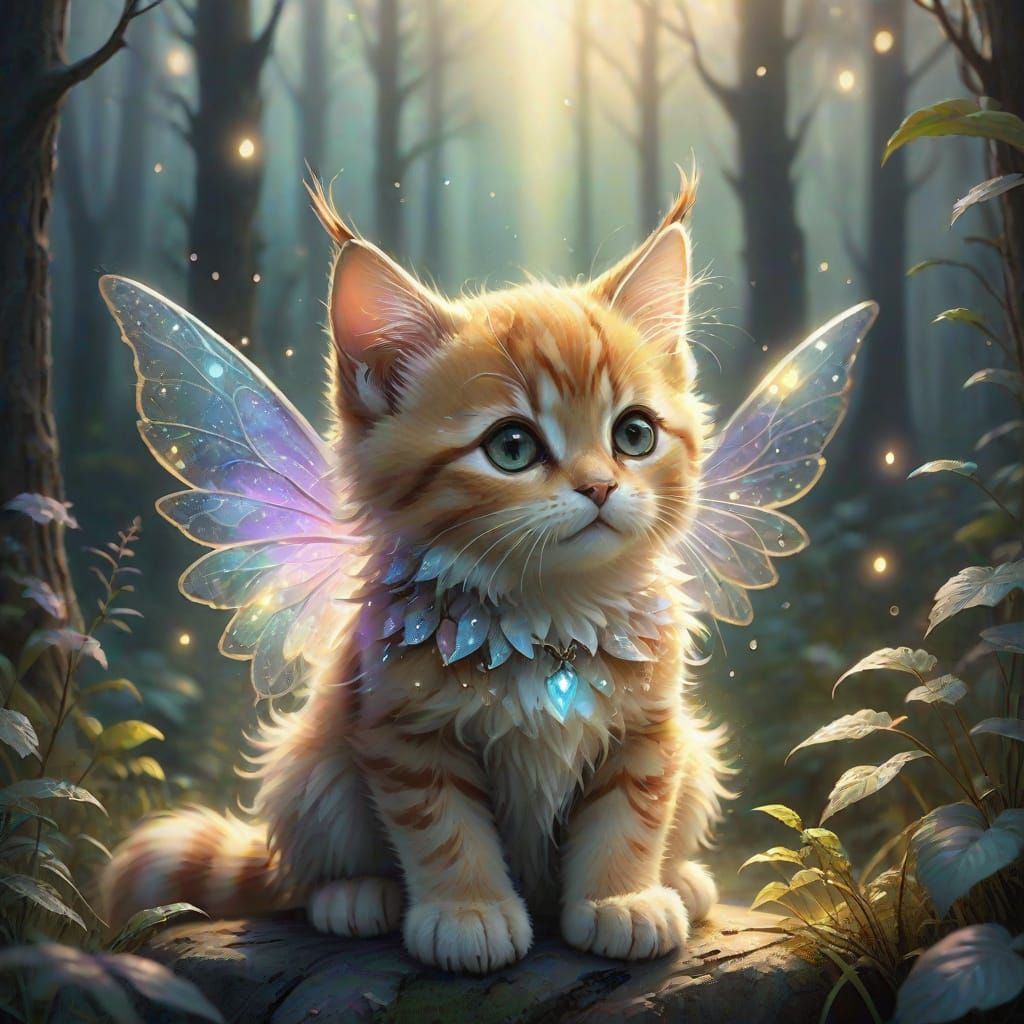 Magical fairy cat