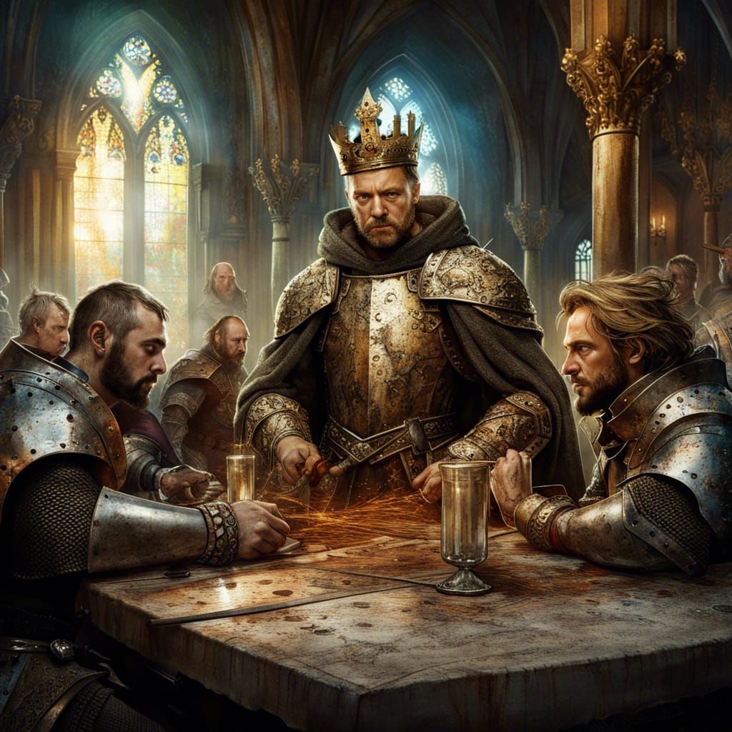 King Arthur and Knights: Fantasycore Digital Art