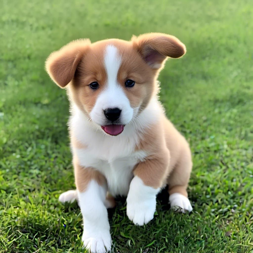 Playful Puppy Sticking Tongue Out