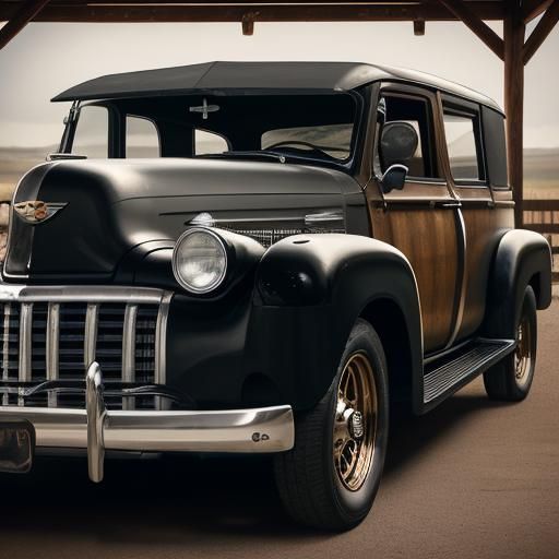 Modernized Conestoga Wagon Hot Rod at Car Show