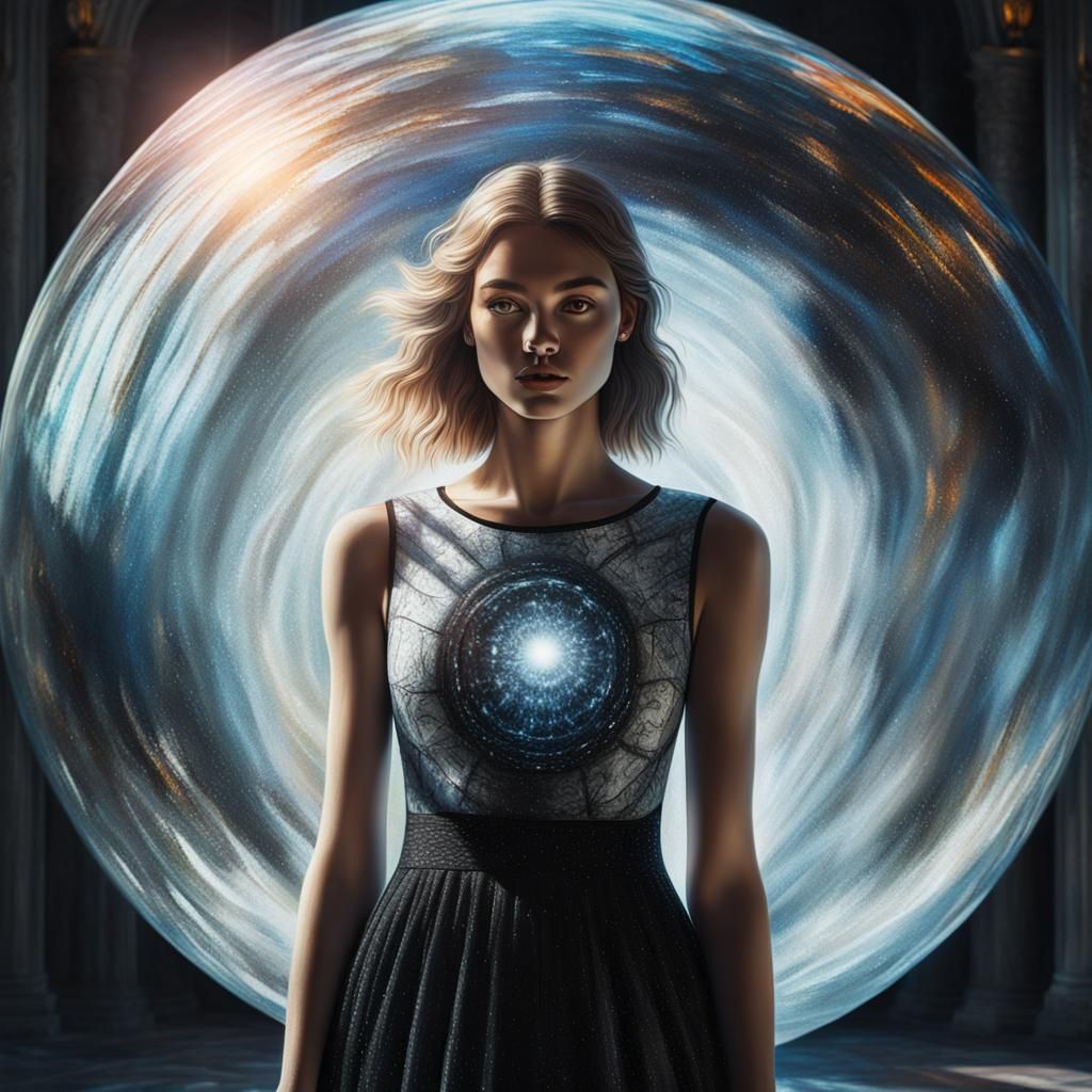 Mystical Orb: Hyper-Realistic Digital Portrait