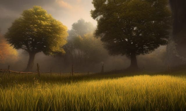 Fantasy Farmstead: Ethereal Grassland Masterpiece