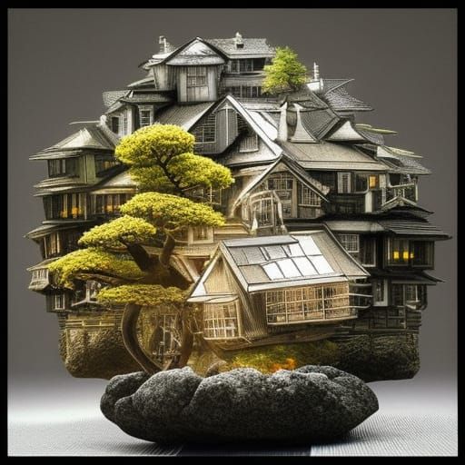 Crystal Cube on Clockpunk Bonsai Village