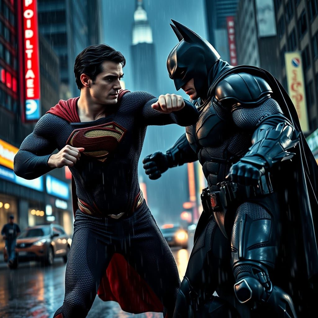 Dark City Heroes Clash in Epic Superhero Battle