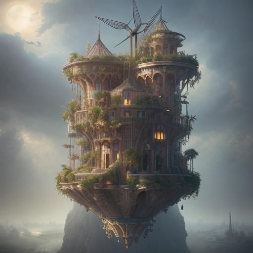 Utopian Hanging Gardens of Babylon in Future