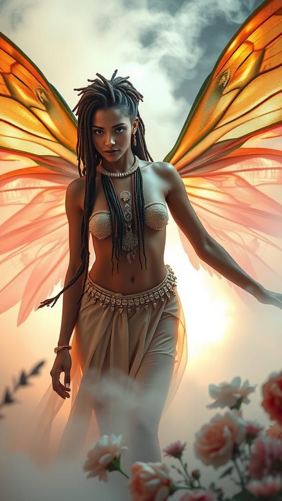 Rasta Fairy Queen with Iridescent Wings