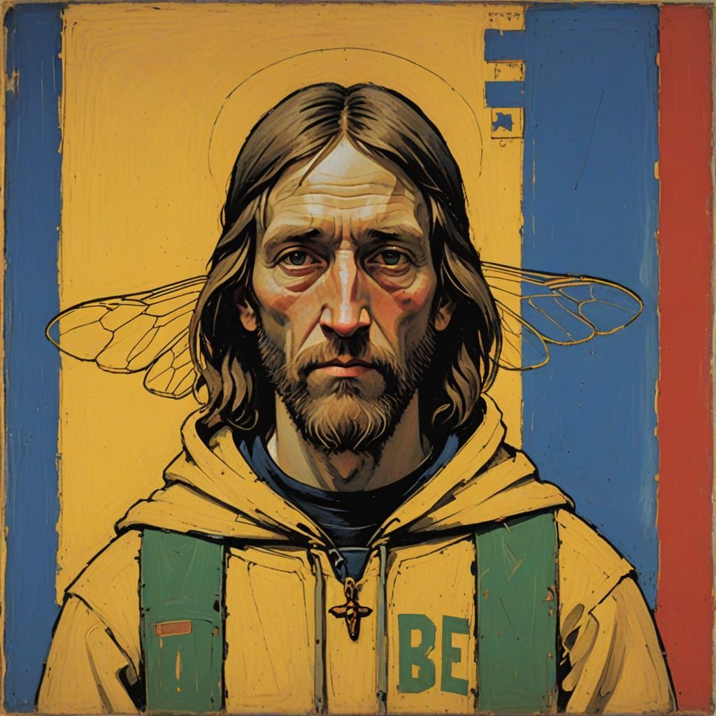 Bee or Saint Video Game Cover in Rothko Rublev Style