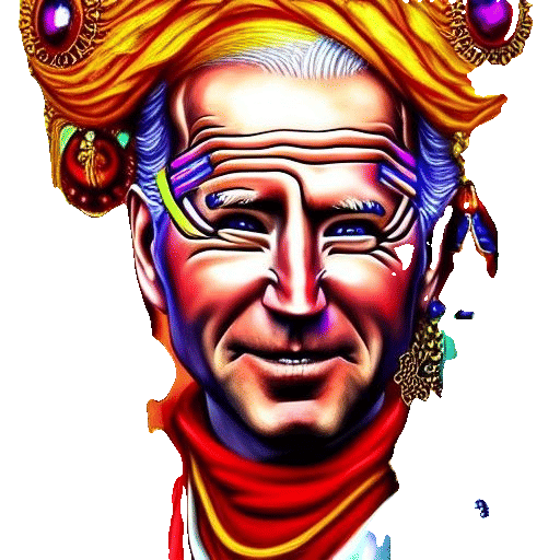 Ornate Gypsy President Biden: Psychedelic Fantasy Art