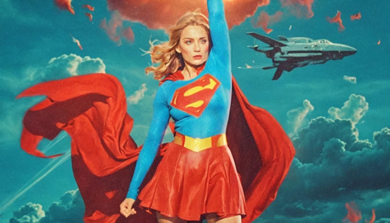 Milly Alcock as Supergirl in Film Noir Style