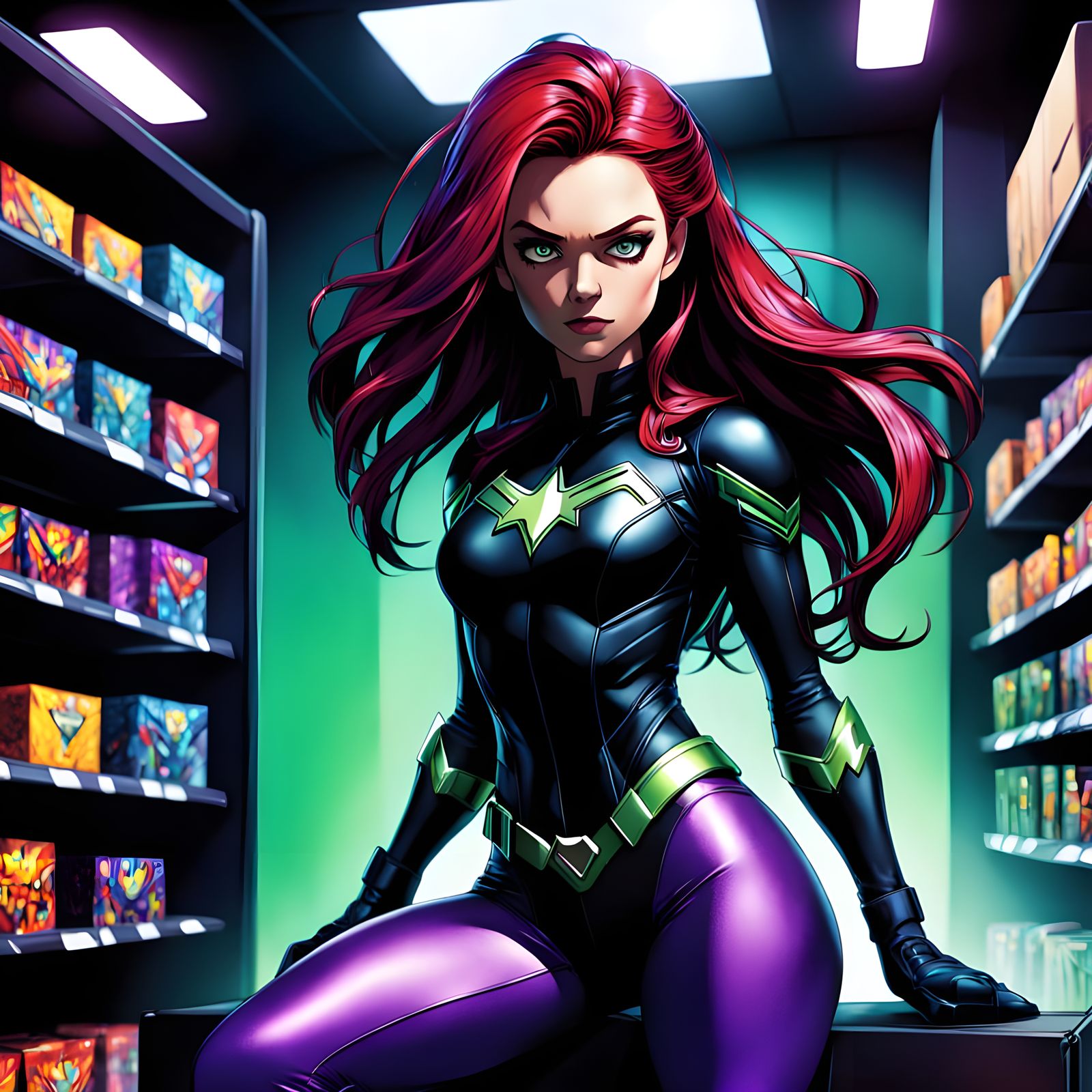 Violet Mist Superhero Figure Unboxed